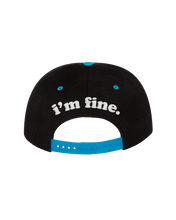 Load image into Gallery viewer, LS I&#39;m Fine Puff-Tone Snapback - Black/Teal
